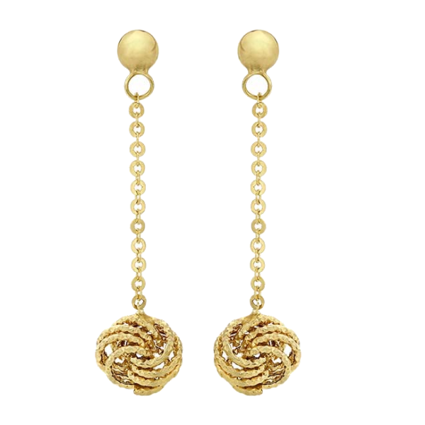 14K Gold 4-Strand Knot Post Earring